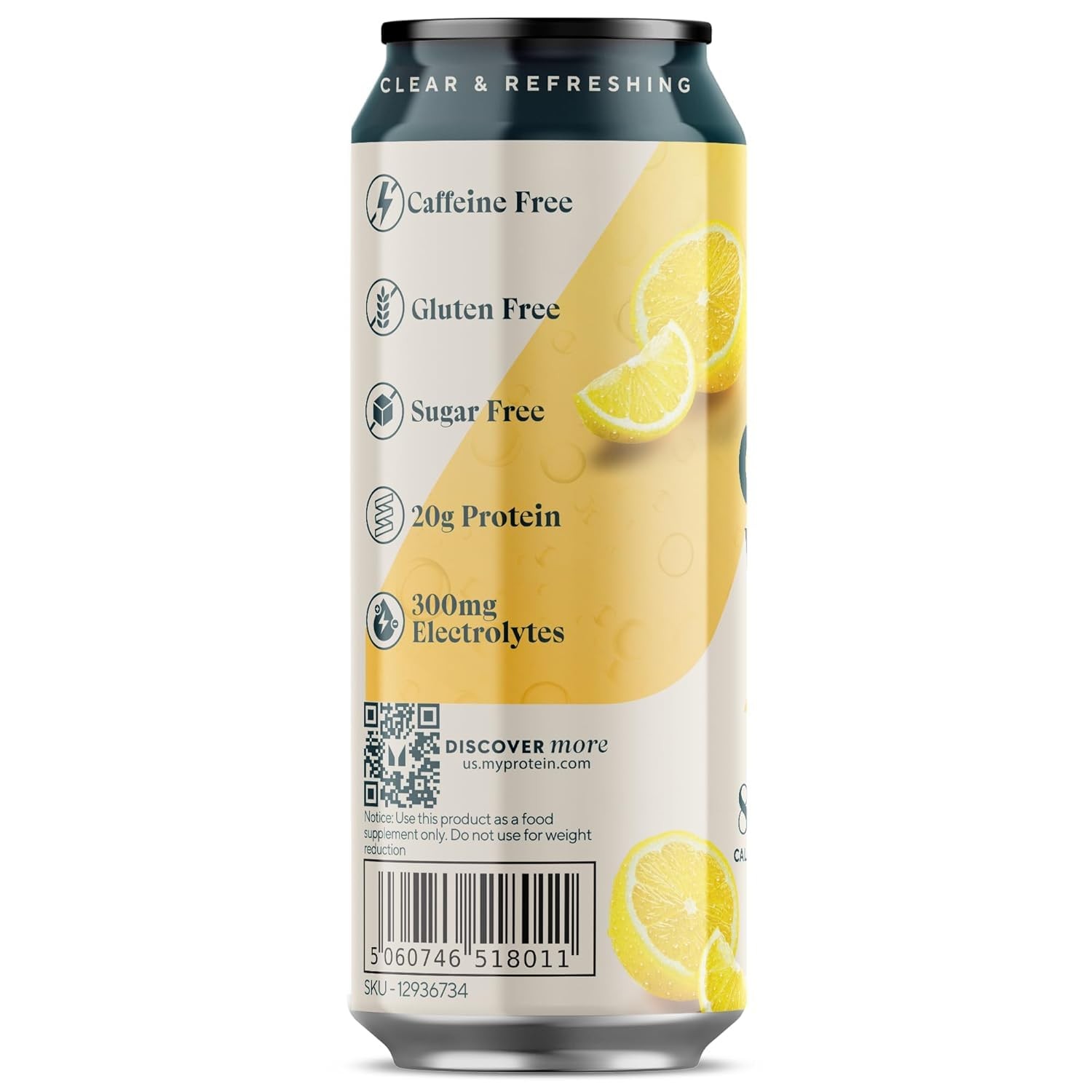 Myprotein Clear Whey Isolate Ready-To-Drink Protein Lemonade 16 Fl Oz Pack Of