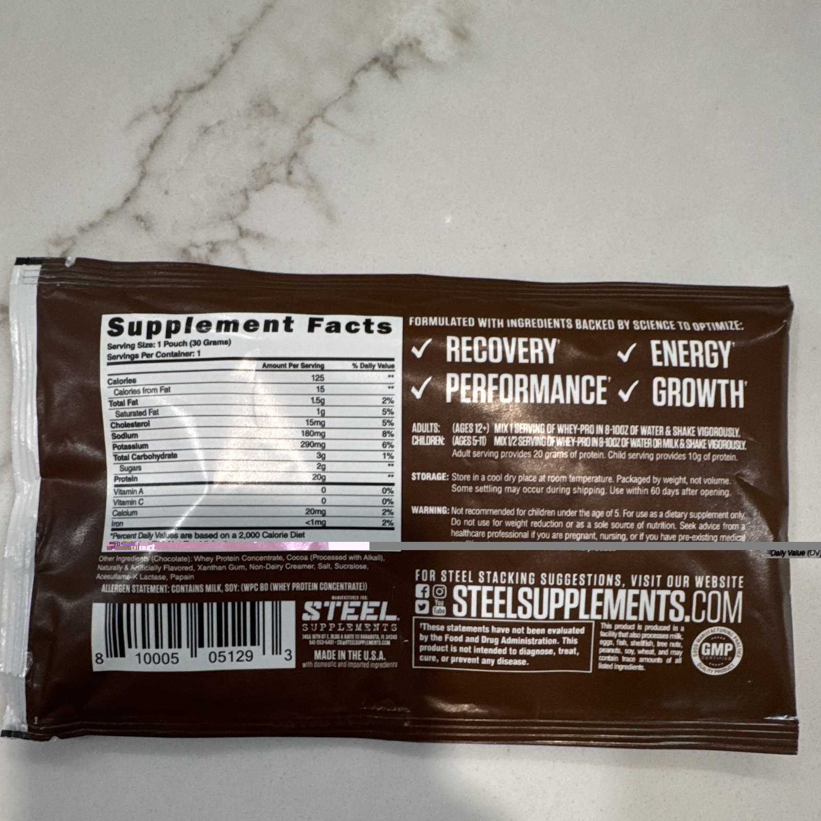 Mixed Brands Assorted Protein Supplement Powder Single-Serve Sample Packets