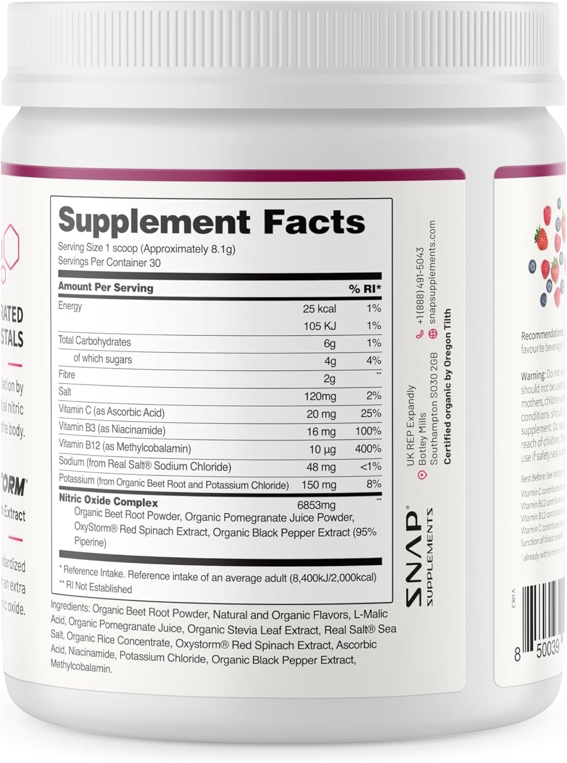 Nitric Oxide Organic Beet Root Powder Super Beets Superfood, 2 Pack Original