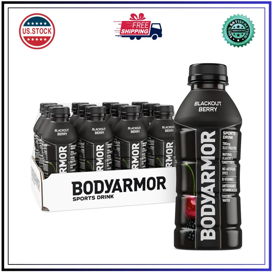 BODYARMOR Sports Drink Strawberry Banana 16 Fl Oz Bottles 12 Pack Hydration