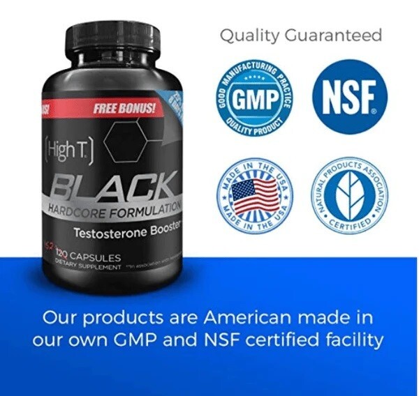 High T Black Testosterone Booster Supplements Strength Stamina Sex Drive 152ct