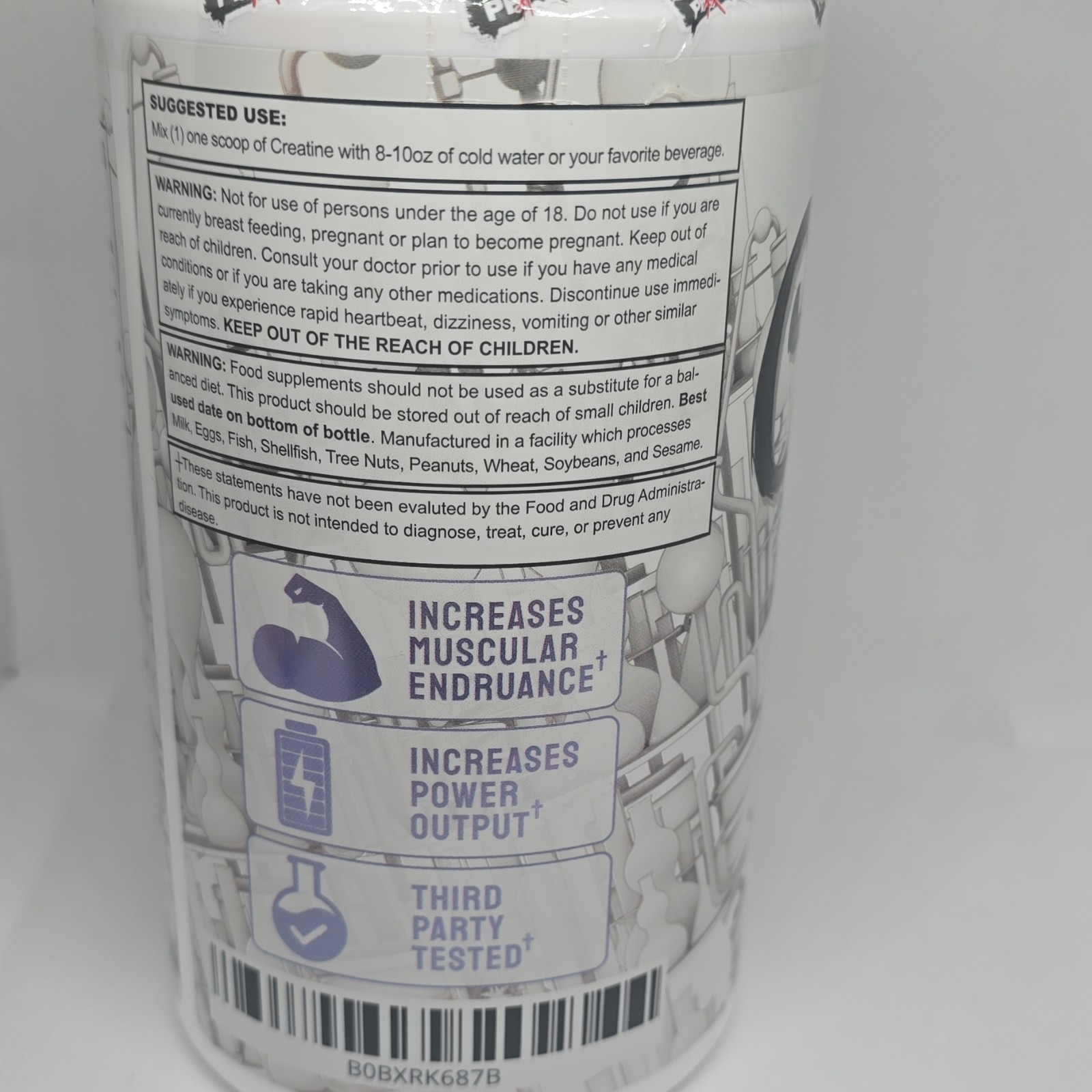 Psycho Pharma Creatine Monohydrate Powder Unflavored 100 Servings