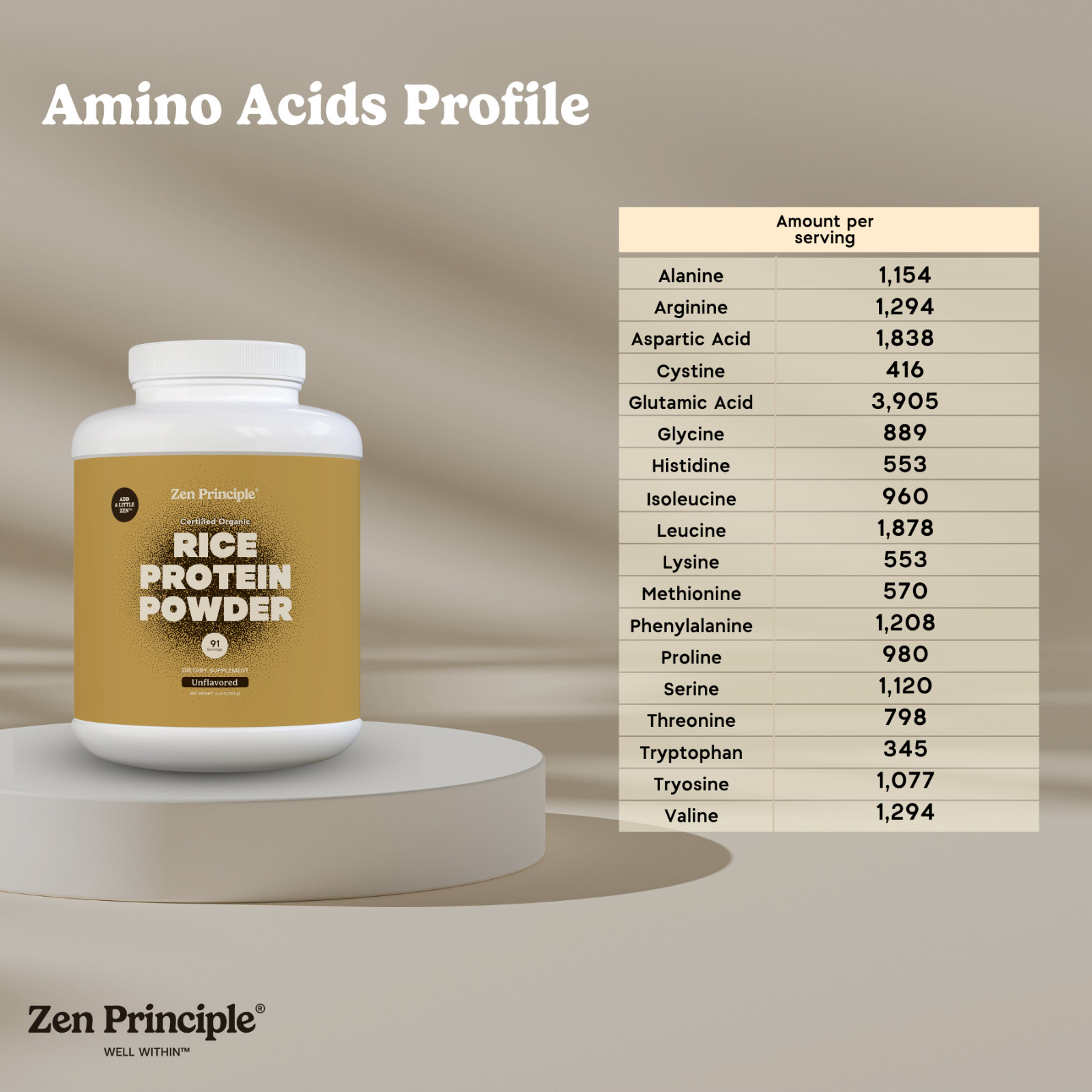 6 lb. Organic Brown Rice Protein Powder. USDA Certified. 80% Protein.