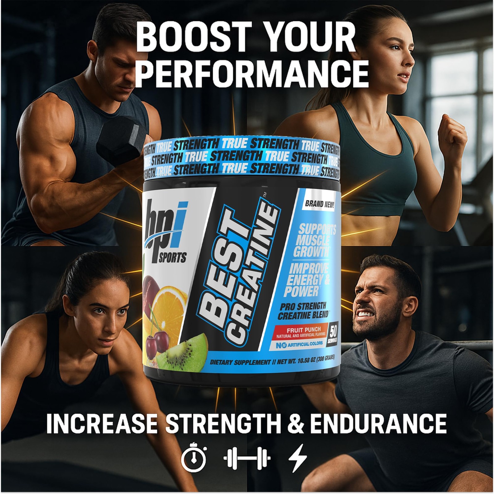 BPI Sports Best Creatine – 10 Ounce (Pack of 1), Fruit Punch