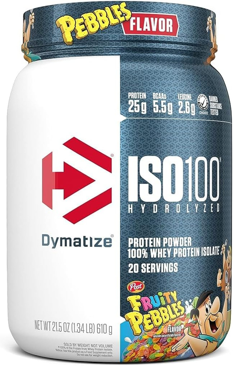 ISO100 Hydrolyzed Fruity Pebbles Protein Powder Bundle, 25G Protein, 5.5G Bcaas,