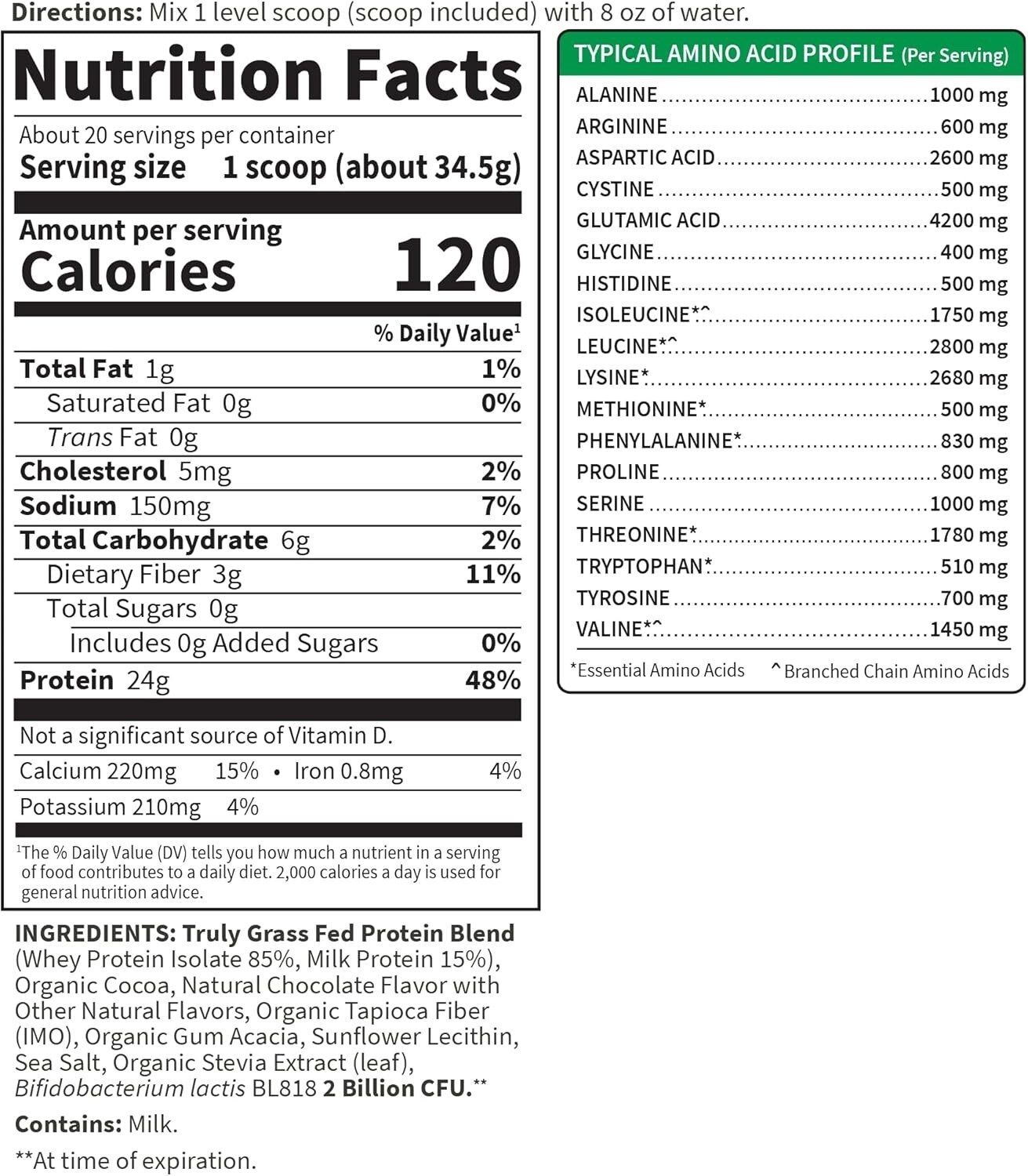 Garden of Life Grass Fed Whey Protein – Chocolate (SET OF 6, EXP 11/2025)