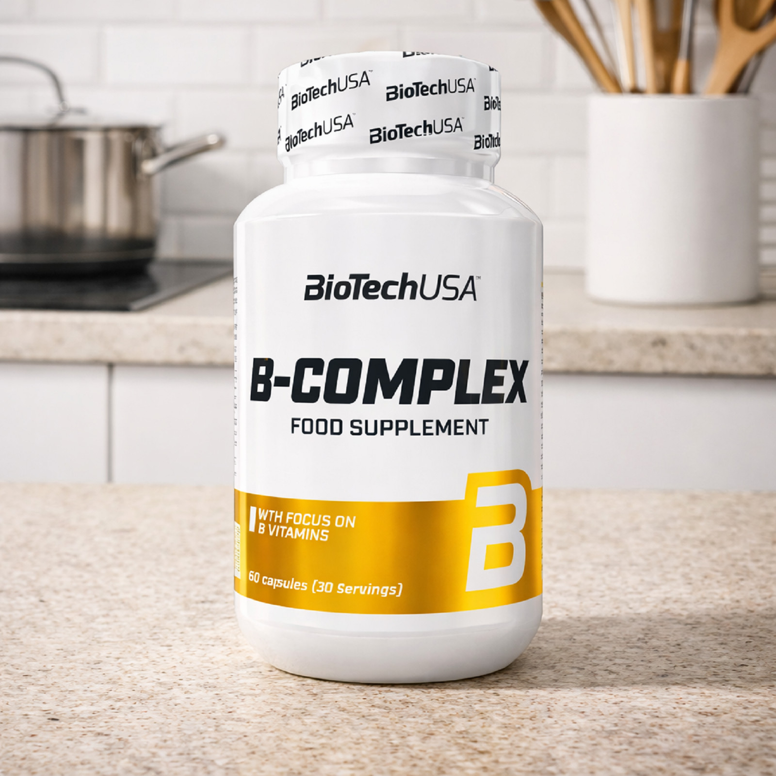 B-COMPLEX 60-240 capsules – 12 vitamins 4 minerals 3 herbs Gluten & Lactose-free