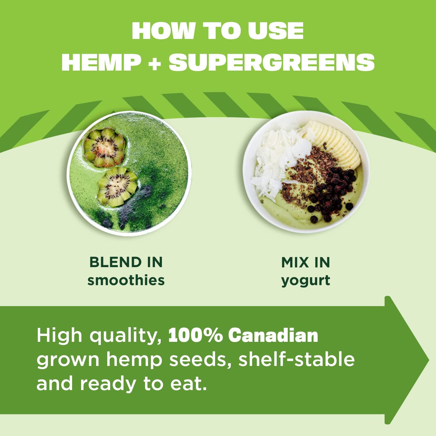 Manitoba Harvest Organic Hemp Supergreens Powder 7.5Oz Protein Fiber Superfood