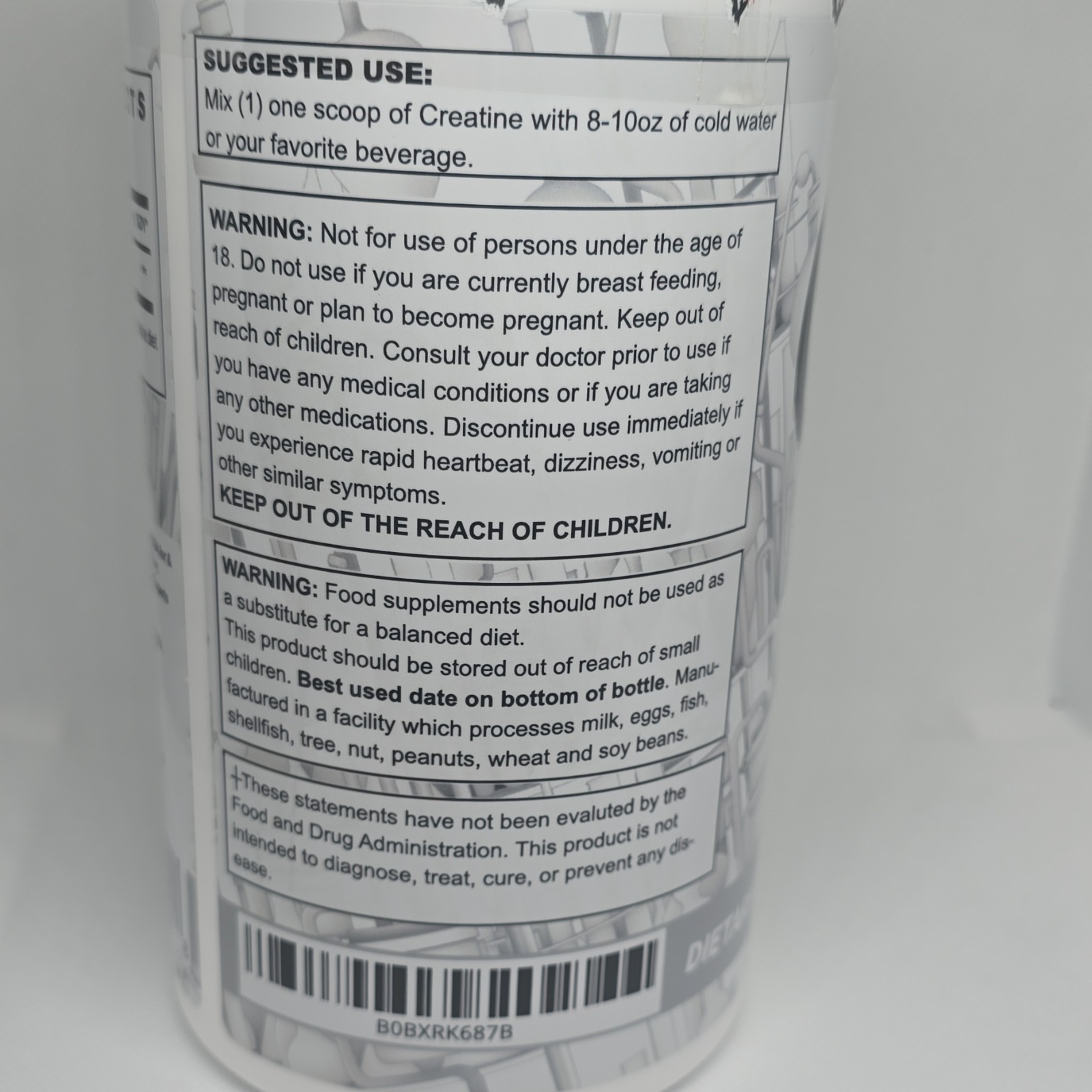 Psycho Pharma Creatine Monohydrate Powder Unflavored 500g 100 Servings