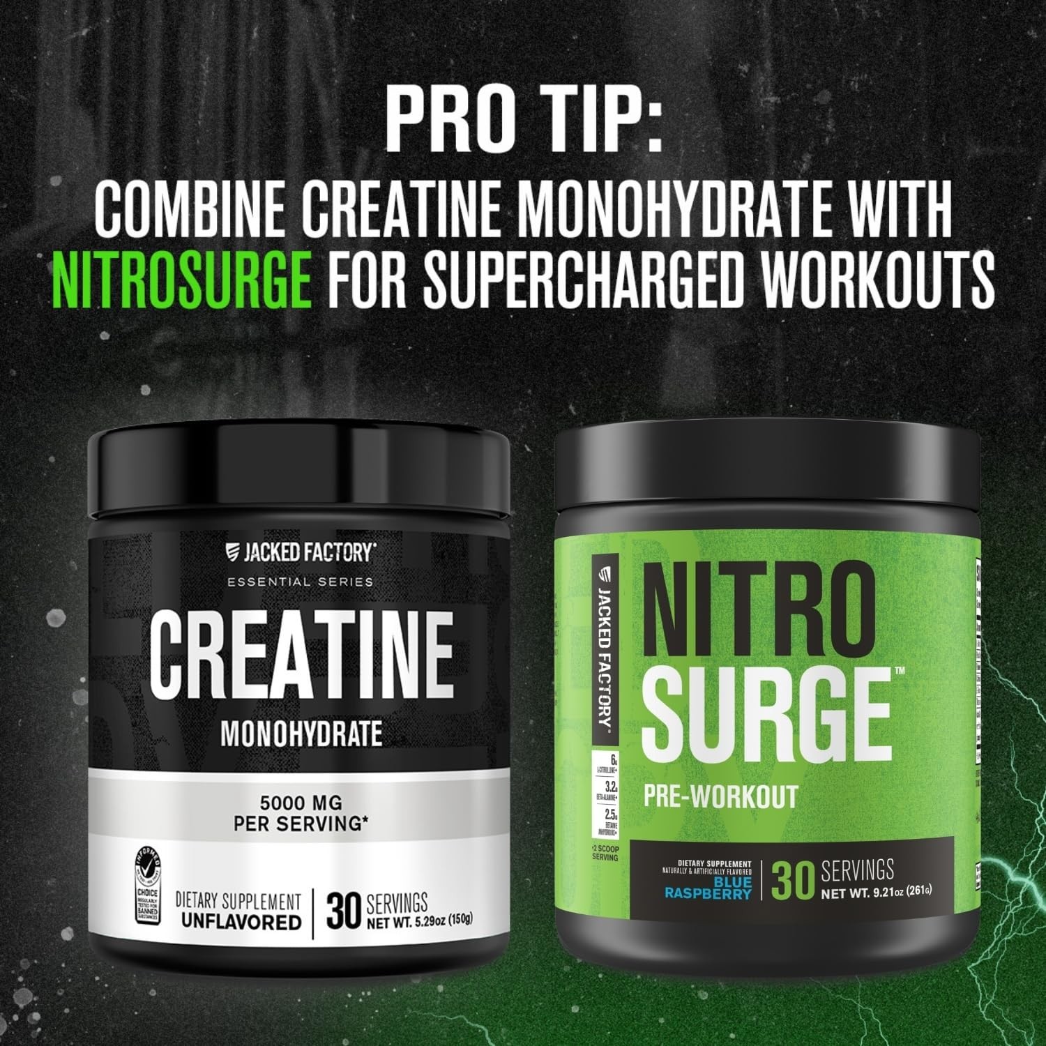 Jacked Factory Creatine Monohydrate Powder 150g – 5g 30 Servings (Pack of 1)