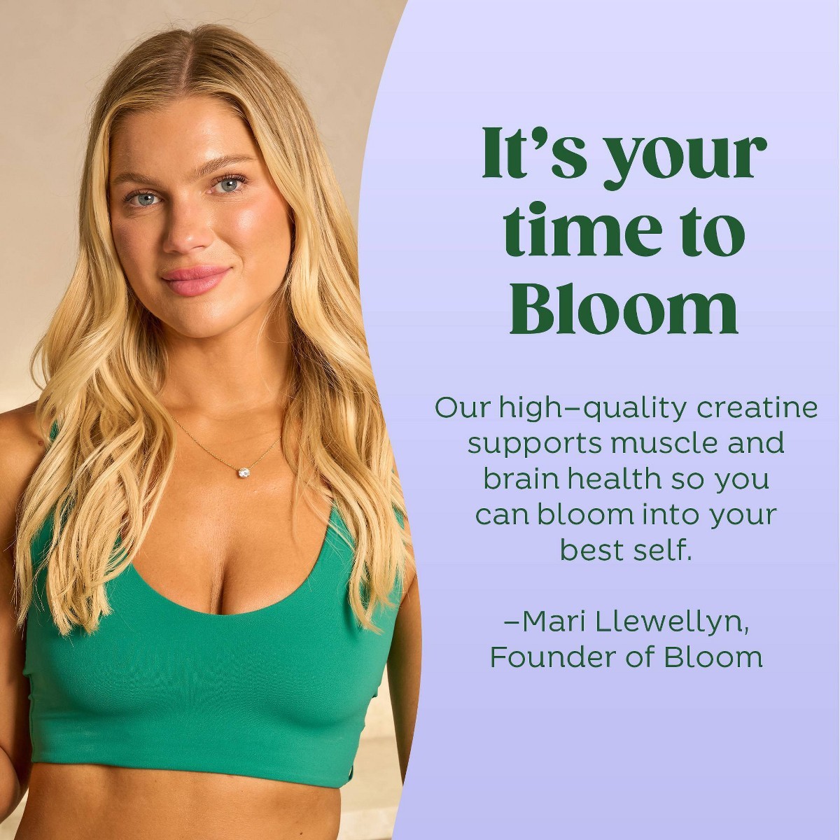 BLOOM NUTRITION Creatine Monohydrate Vegan Supplement Powder – 7.3oz/40 S