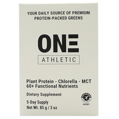 ONE Athletic Pea Protein Greens Powder Chlorella Eleuthero MCT 5 day supply
