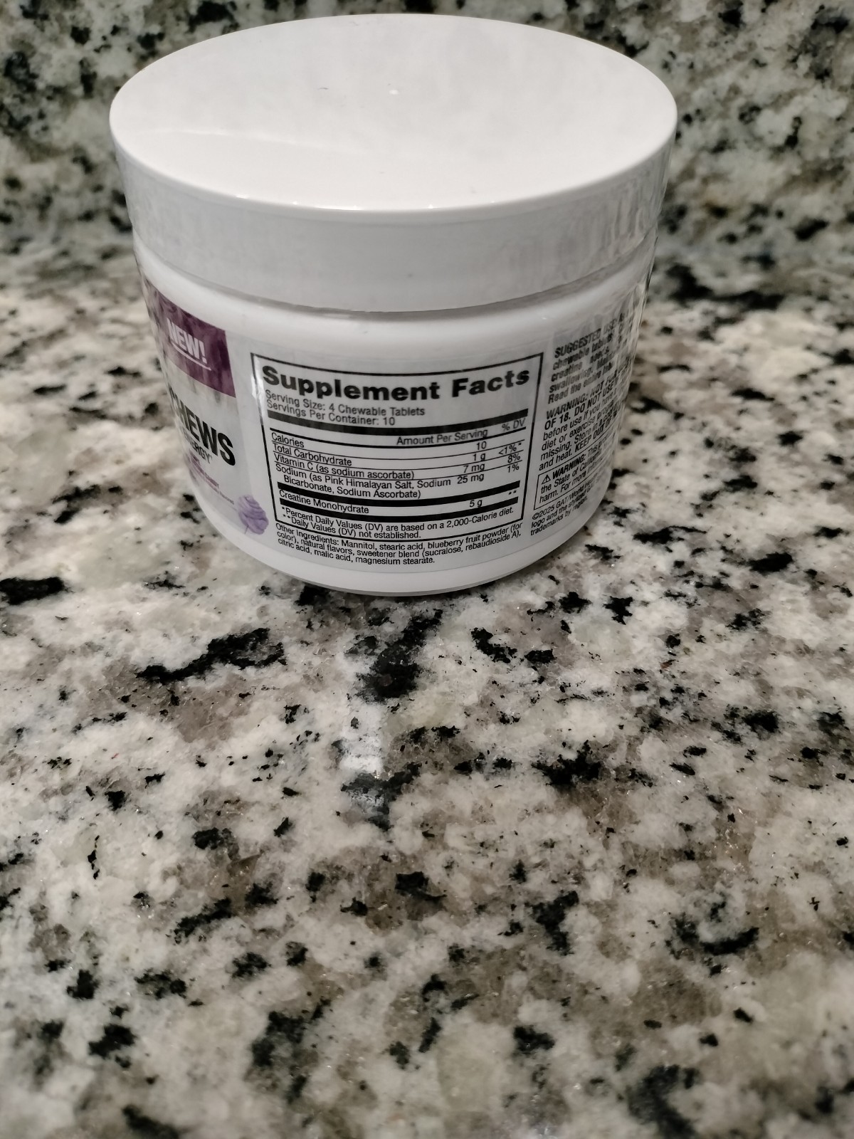 Gat Sport Creatine Chews, 10 Servings, Grape Cotton Candy Flavor