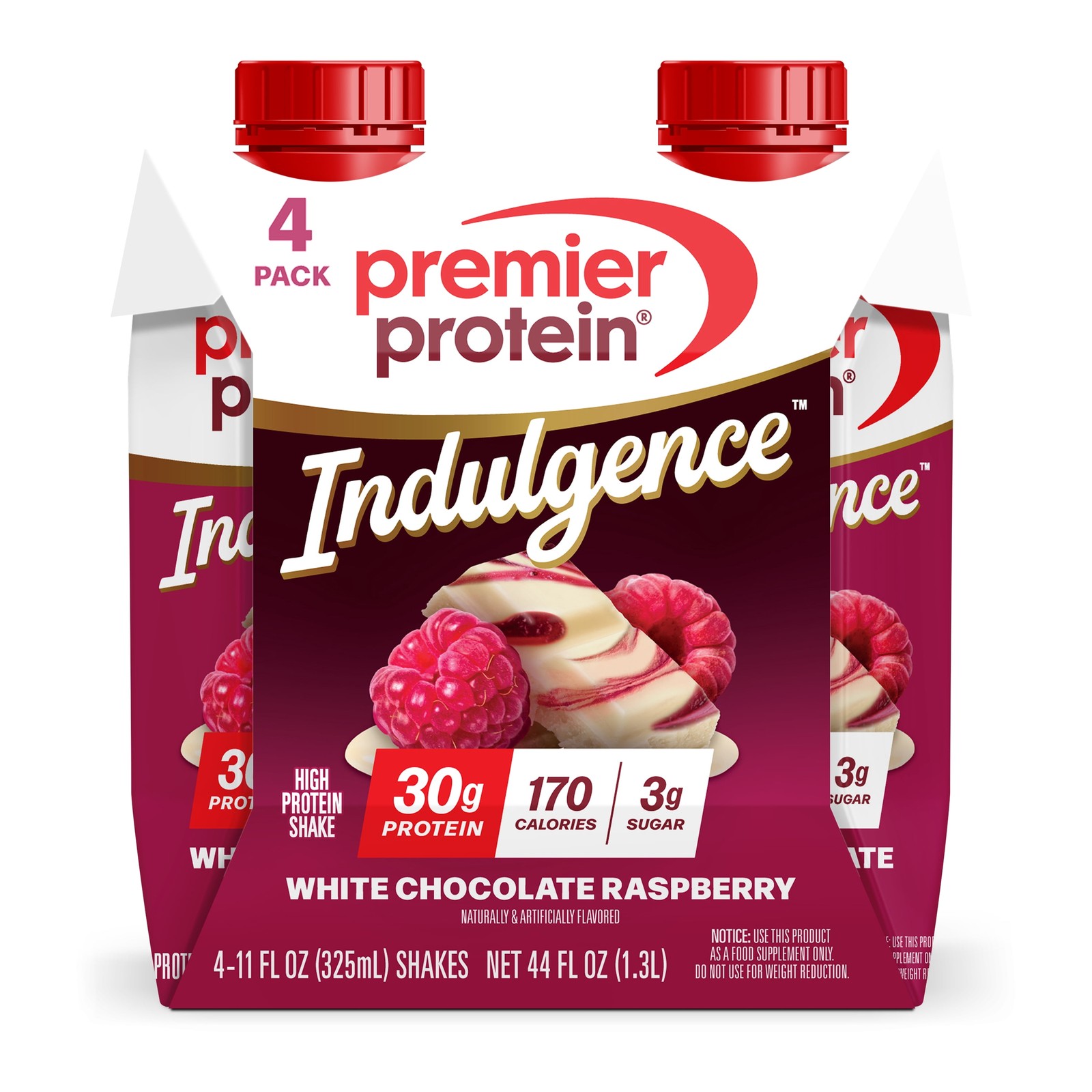 Premier Protein Indulgence Protein Shake, White Chocolate Raspberry, 12 Ct