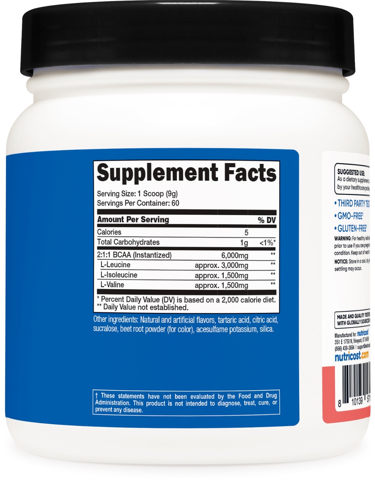 Nutricost BCAA Powder (Watermelon) 60 Servings