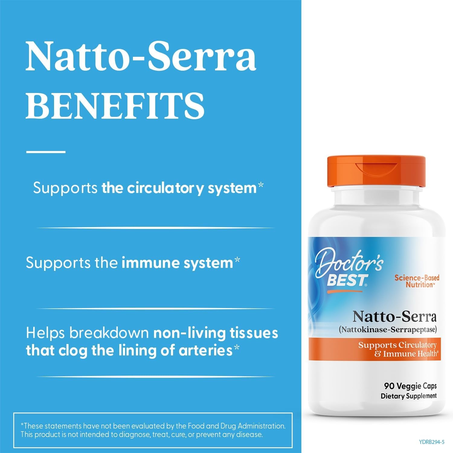 Healthy Circulatory & Immune System Support Natto-Serra (90 Caps)