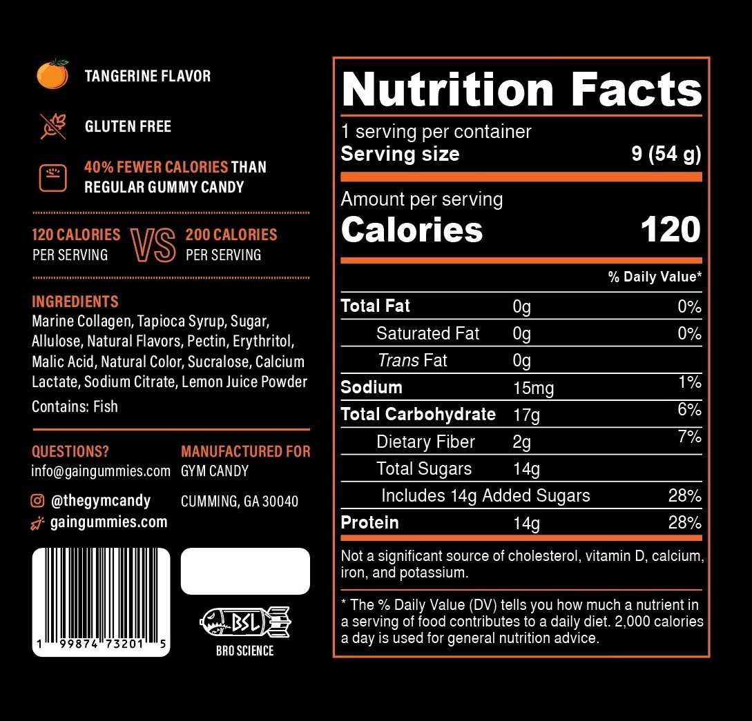 Protein Gummies – Gym Candy Bursts – 5 Pack Case