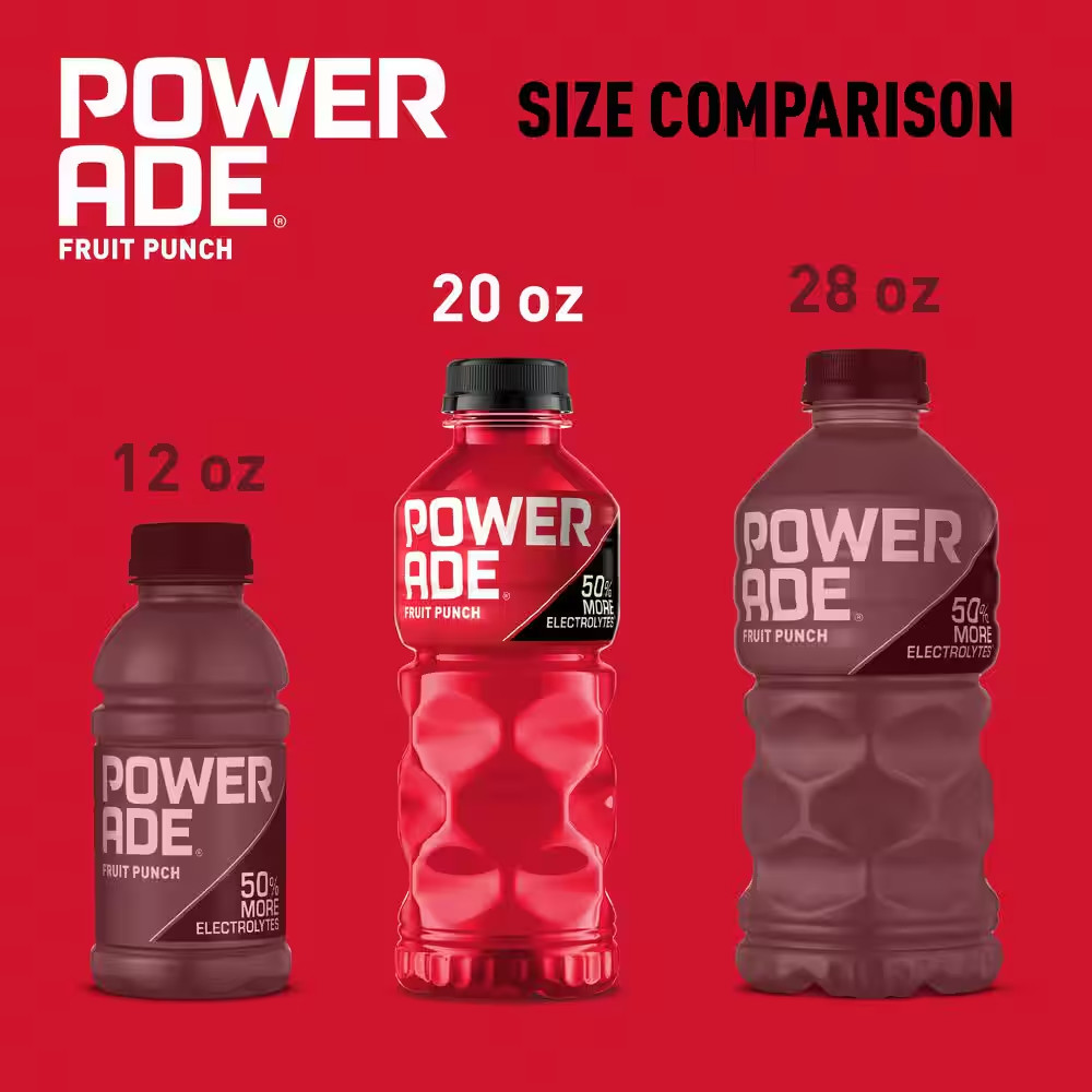 POWERADE Fruit Punch Bottles, 20 Fl. Oz., 8 Pack