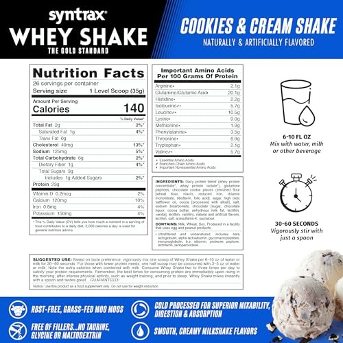 Grass Fed Whey Protein Powder 2 Pound Filler Free Tasty Shake Mix Instant