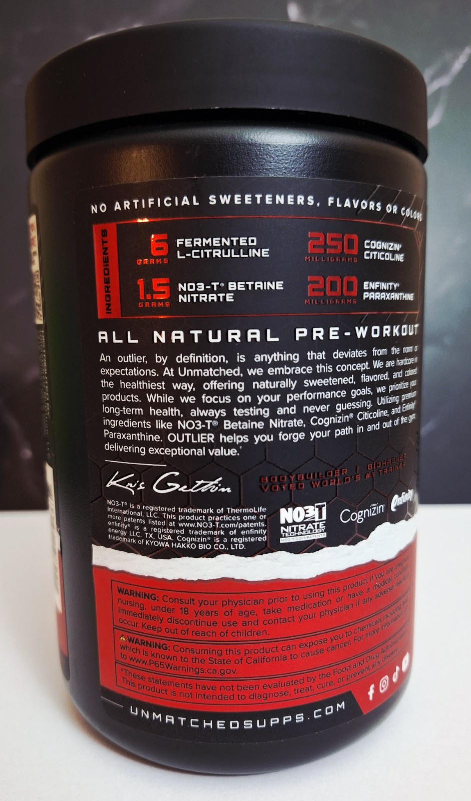 Unmatched Outlier Natural Preworkout, Blood Orange Lime, 20 servings, 10/2027✨️