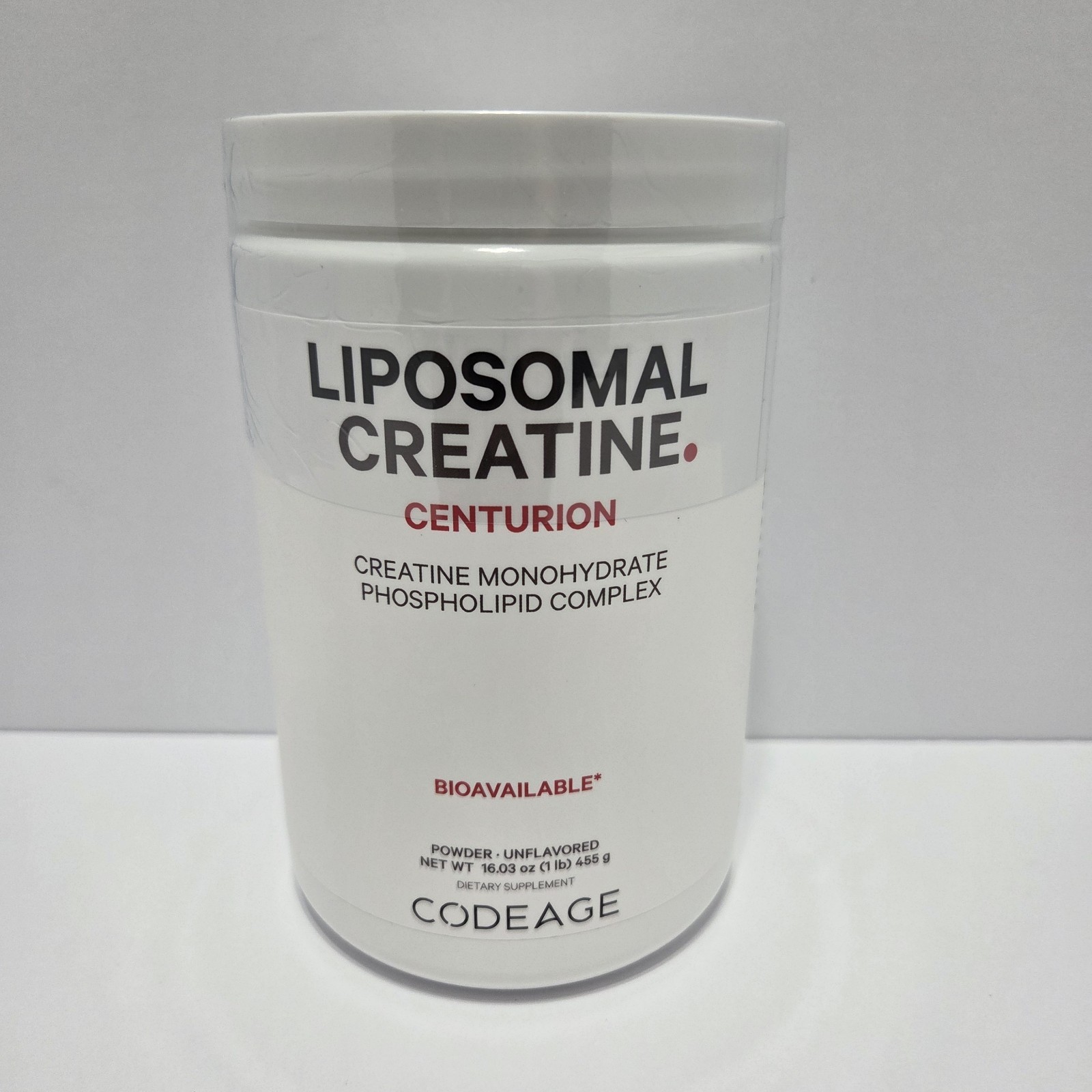 Codeage – Centurion – Liposomal Creatine Powder, Unflavored, 1 lb (455 g)