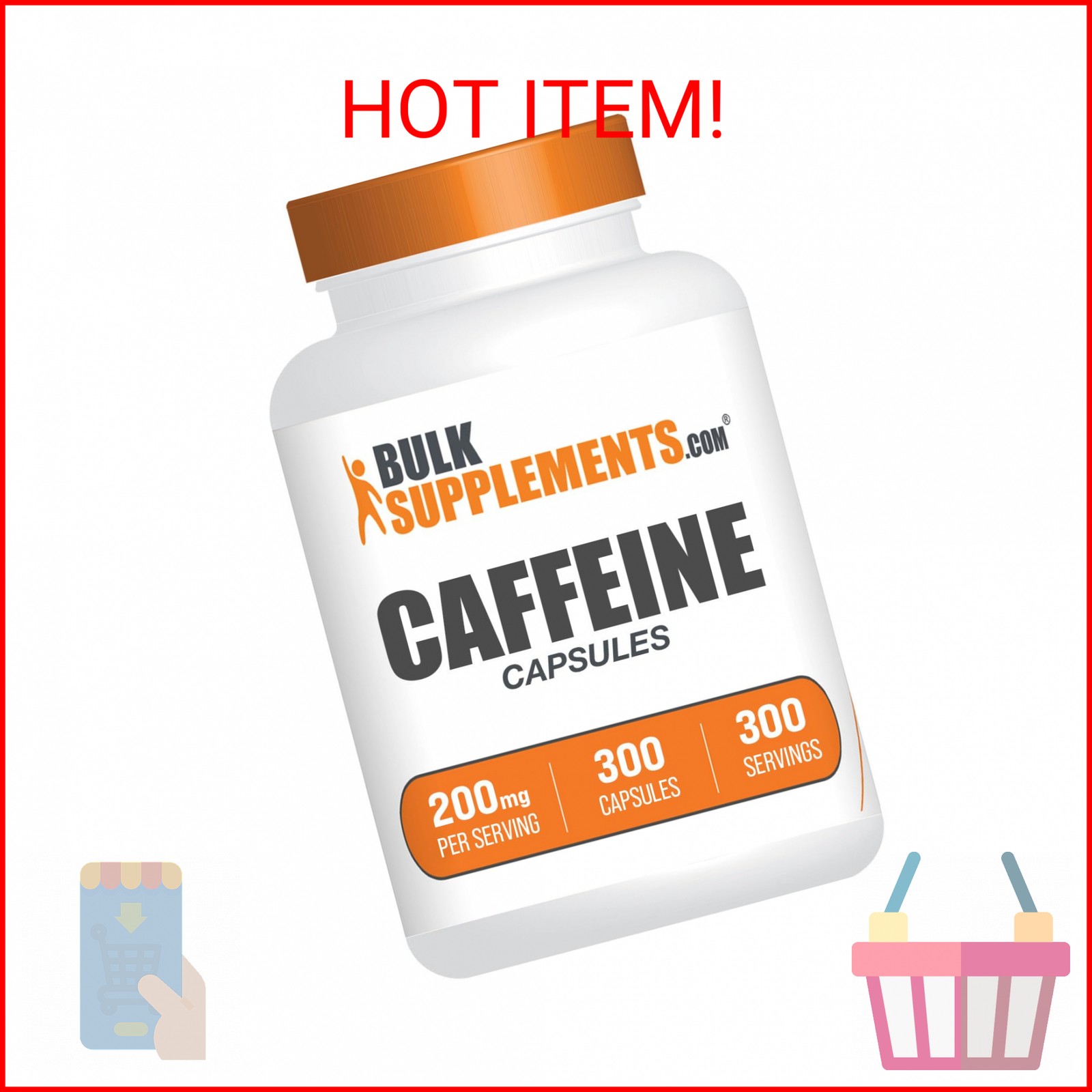 BulkSupplements.com Caffeine Capsules – Caffeine Supplements, Caffeine Pills 200