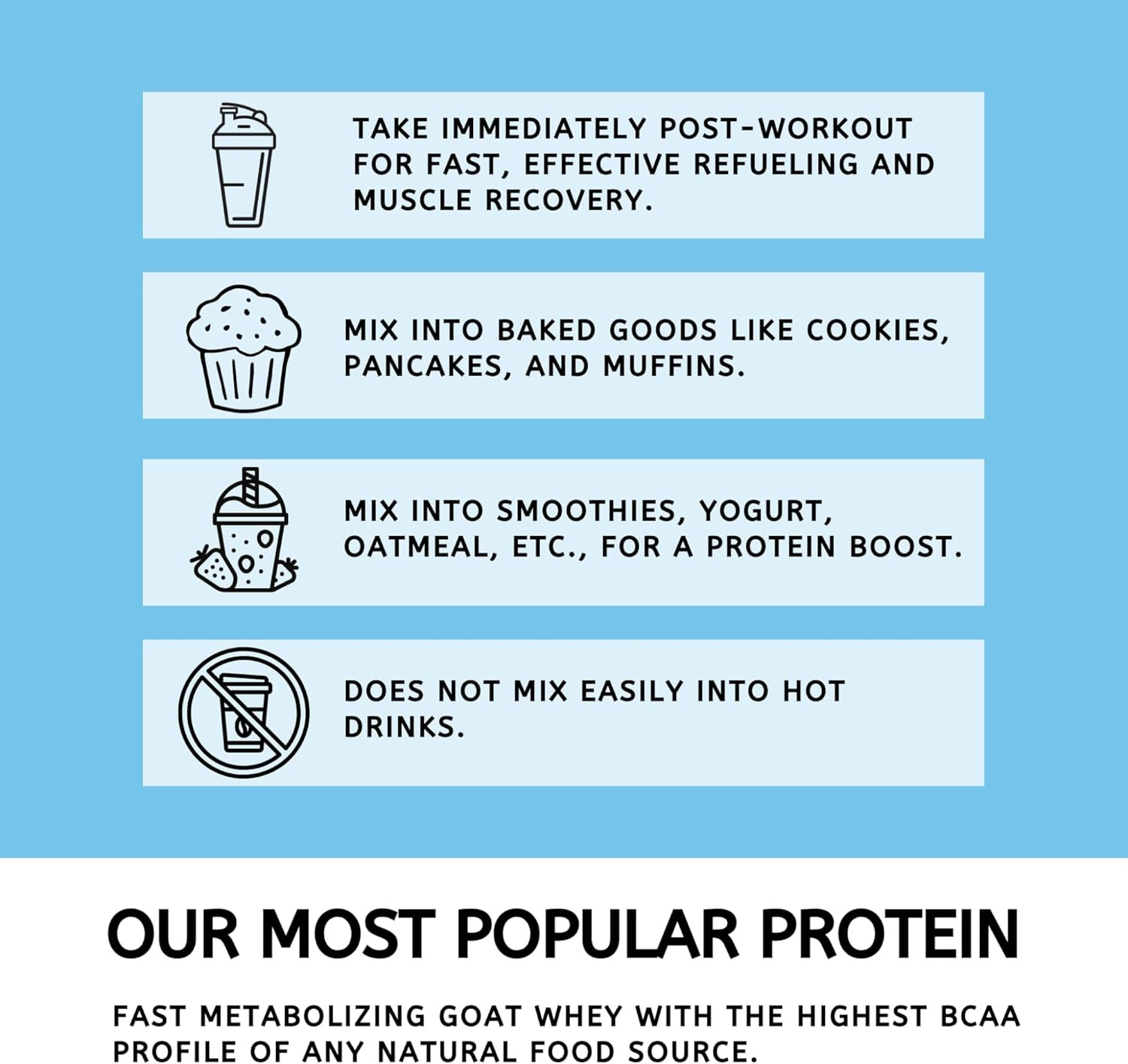 Clean Whey Protein | Grass-Fed Undenatured Goat Whey Protein Powder | 24 G Prote