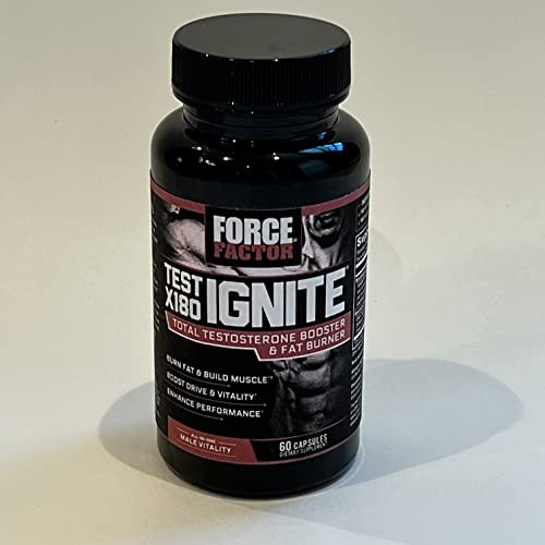 Force Factor Test X180 Ignite Total Testosterone Booster for Men with Fenugre…