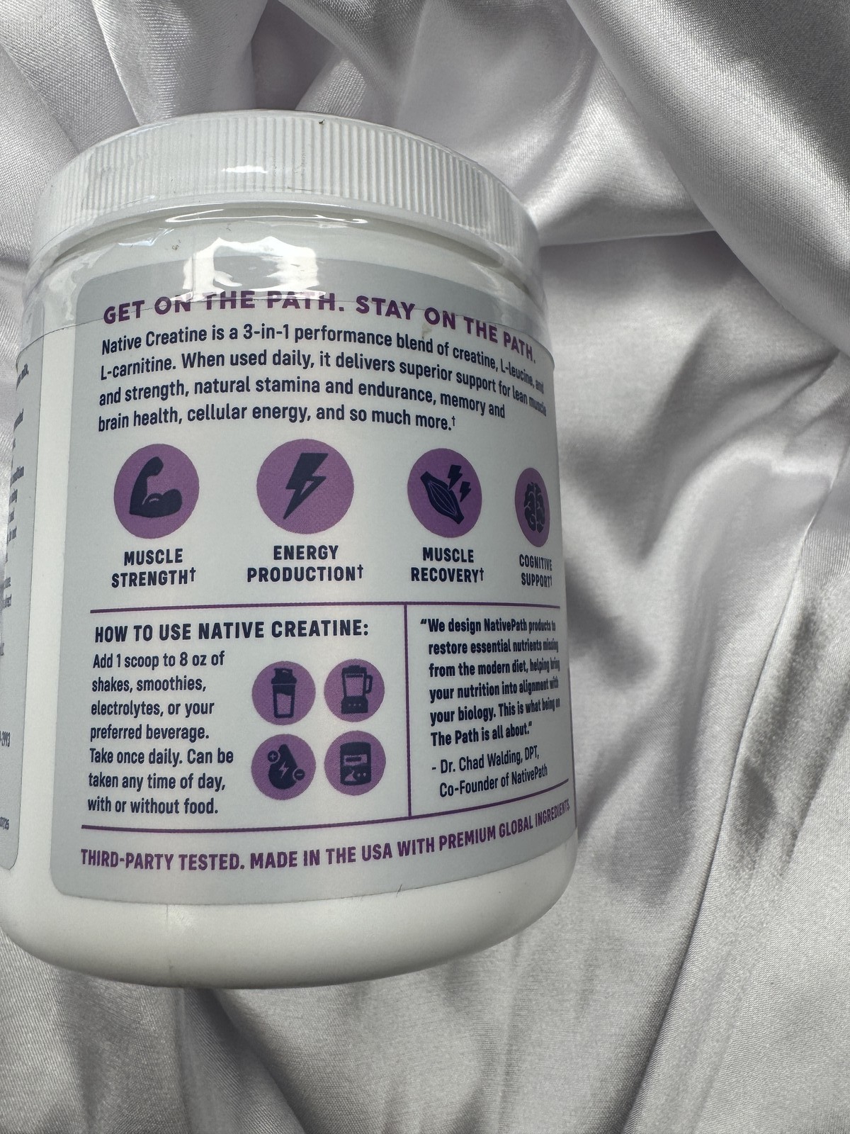 Creatine Monohydrate Powder L-Leucine L-Carnitine 30 Serving EXP:09/27