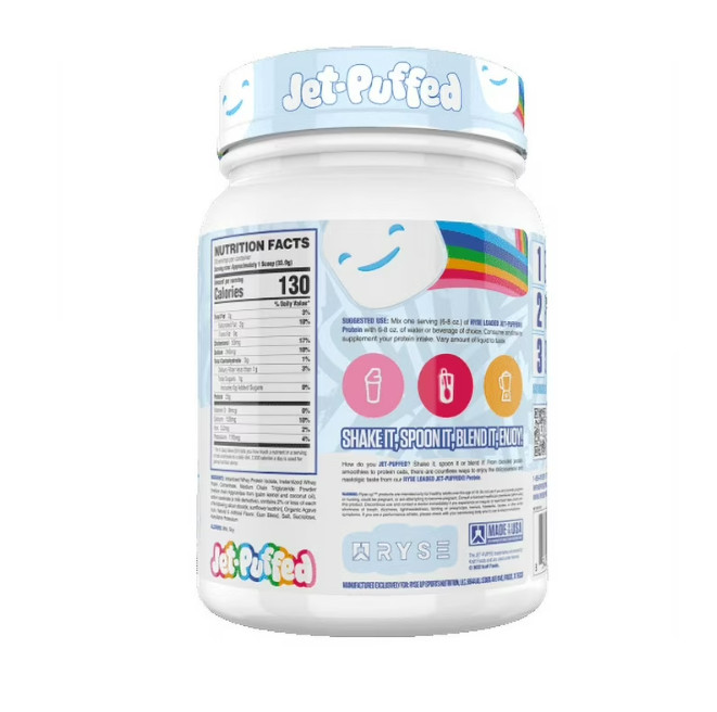 RYSE Loaded Protein Powder, Jet Puffed Marshmallow, 20 Servings, 25g Protein, Po