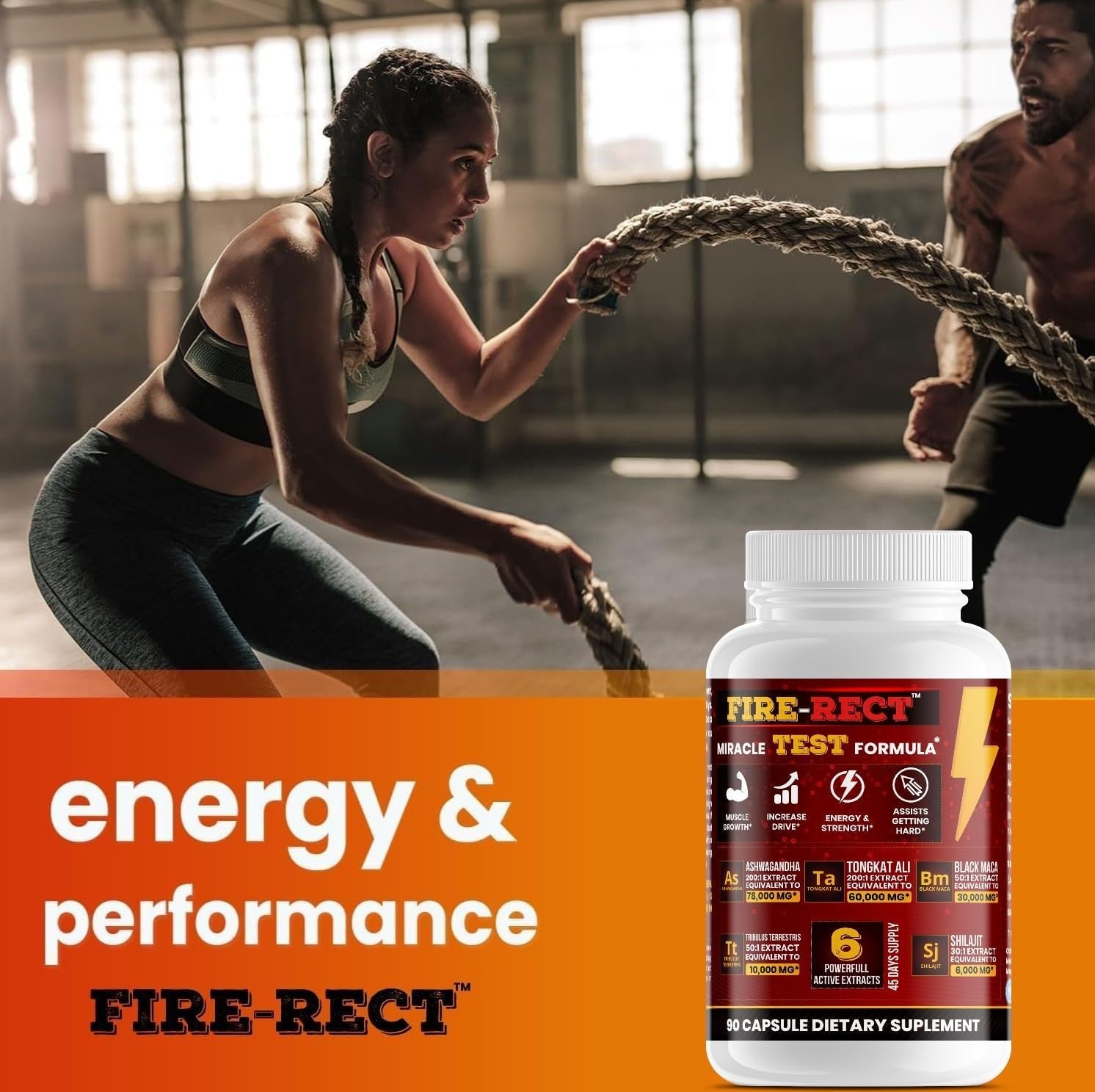 Testosterone Booster for Men, Male Enhancement Pills, Energy, Libido 90 Capsules