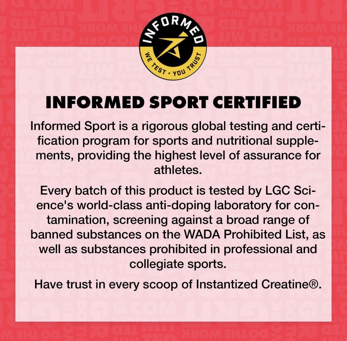 Gains in Bulk Sour Raspberry Instantized Creatine Monohydrate for Women and Men