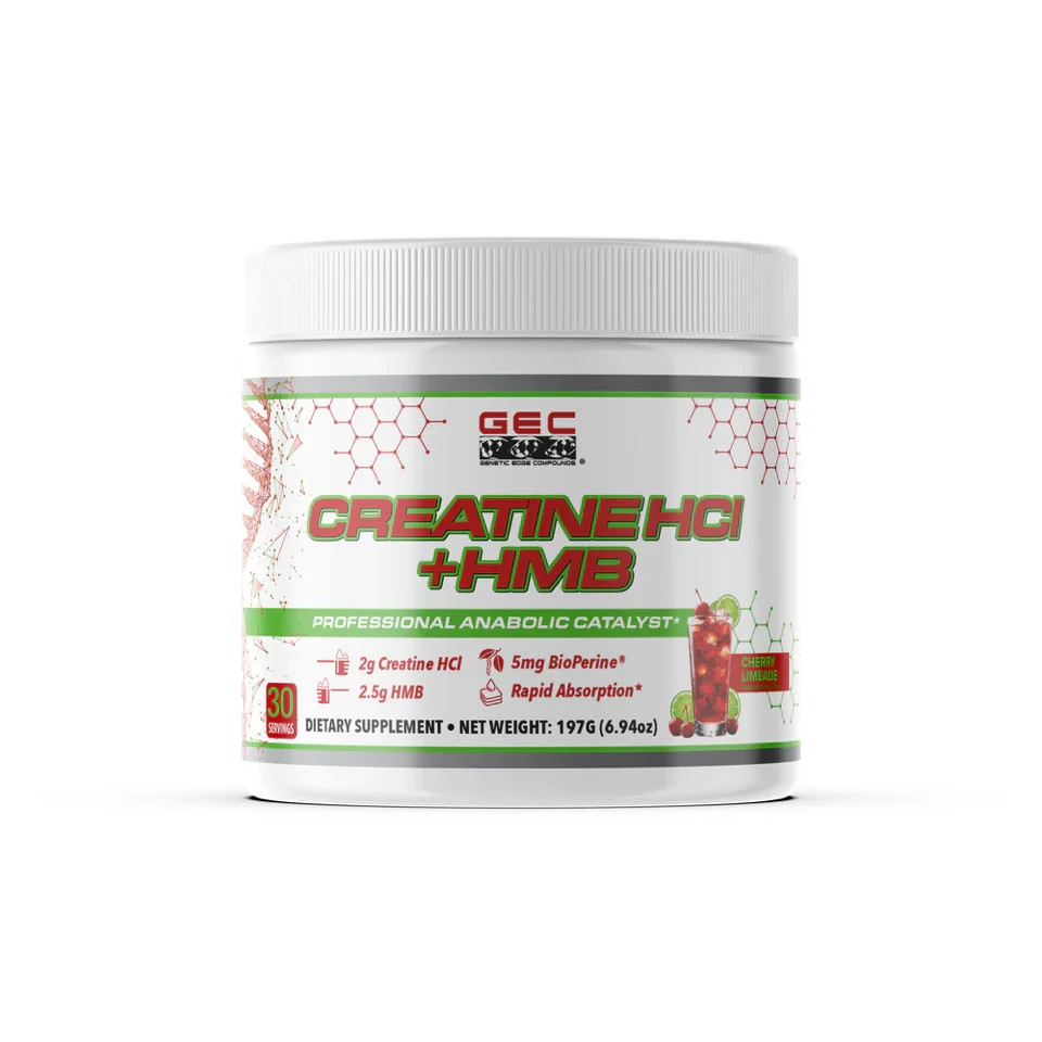GEC Creatine HCl + HMB plus Bioperine Lean Muscle 30 Servings 6 Flavors New