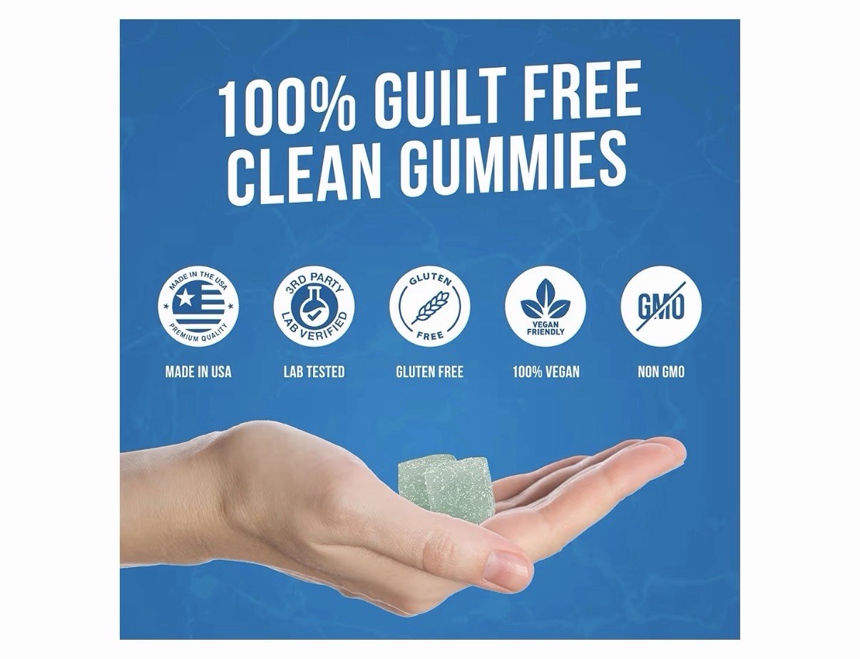 SMASH Creatine Gummies – 5 grams – Blue Raspberry Flavor – 120 gummies- USA Made