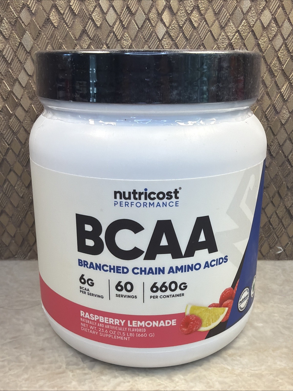 Nutricost BCAA 2:1:1 Powder (Raspberry Lemonade) 60 Servings – 6G Per Serving