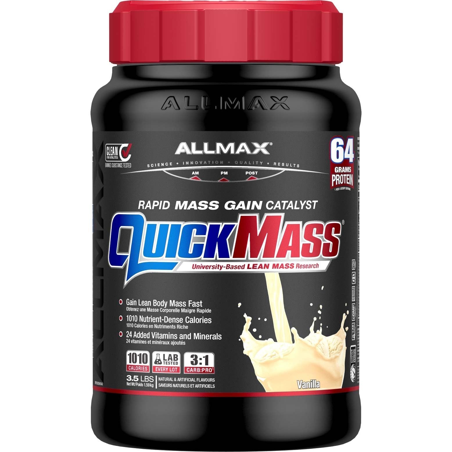 Mass Gainer Powder – Vanilla Flavor, 3.5 lb – High Protein, Muscle Builder, Weig