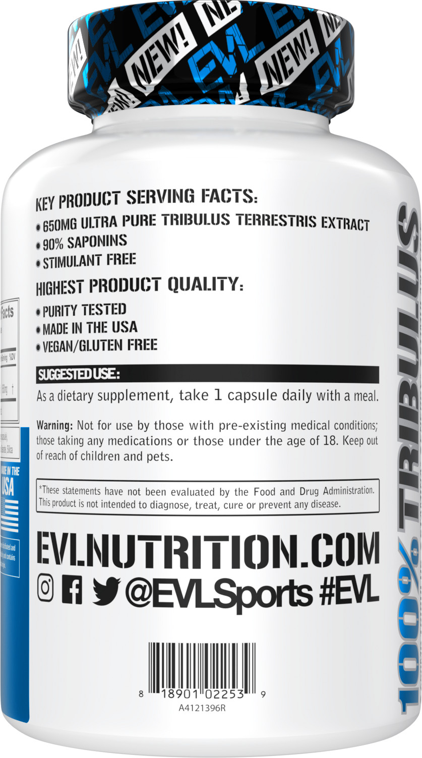 Evlution Nutrition Tribulus – Natural Testosterone Booster – 60 Servings