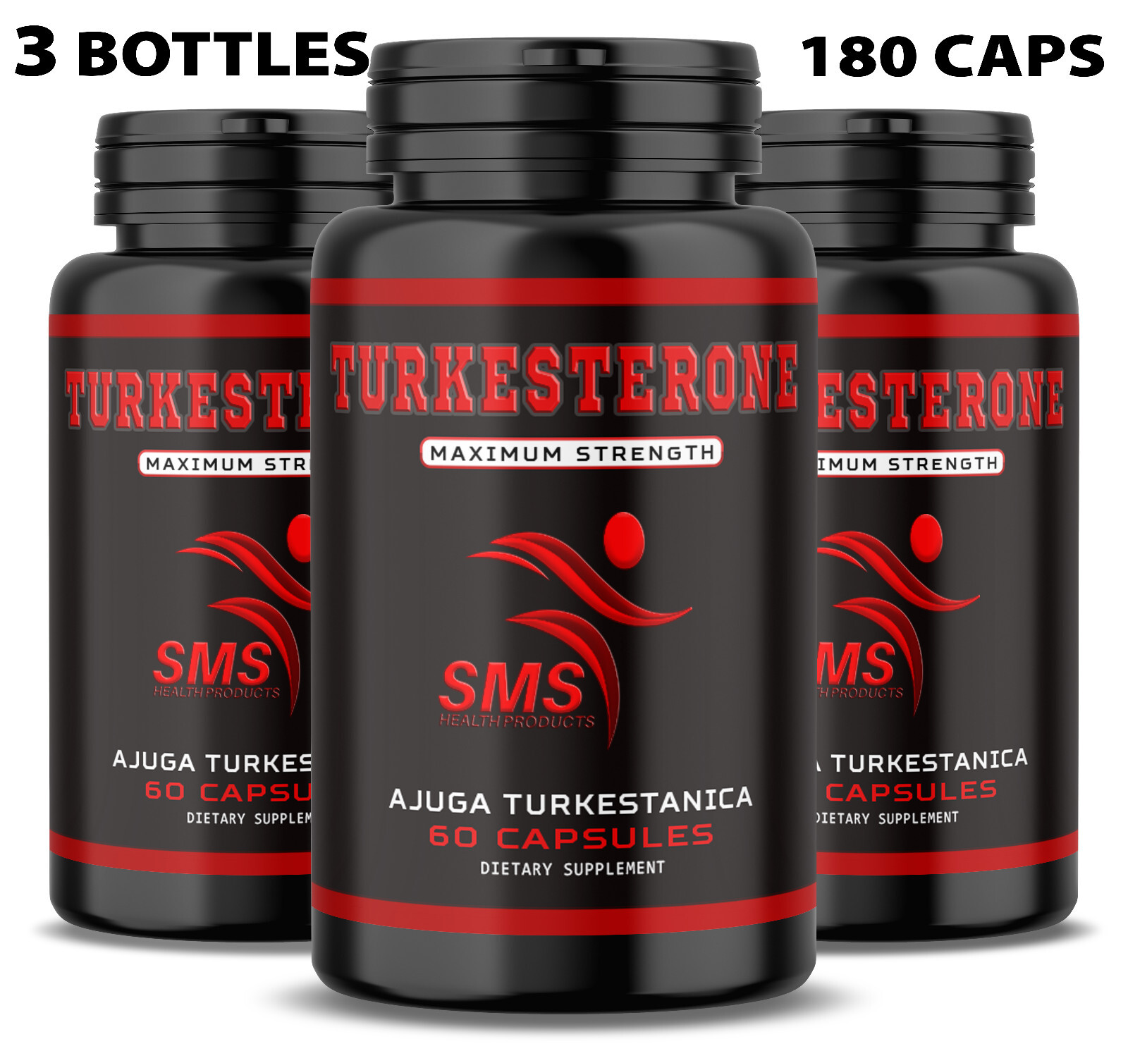 TURKESTERONE 1200mg AKA Ajuga Turkestanica Standardized to 10% 180 Caps By SMS