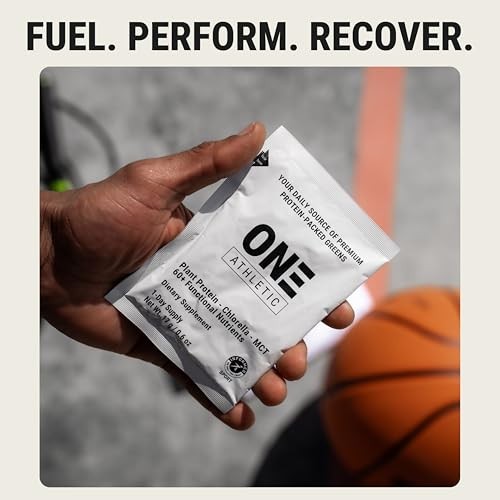 ONE Athletic Pea Protein Greens Powder Chlorella Eleuthero MCT 5 day supply