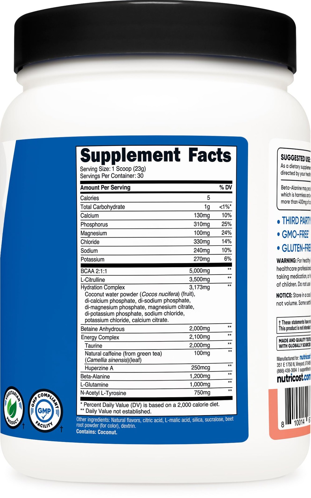 Nutricost Intra-Workout Powder, 30 Servings (Pink 1.44 Pound (Pack of 1)