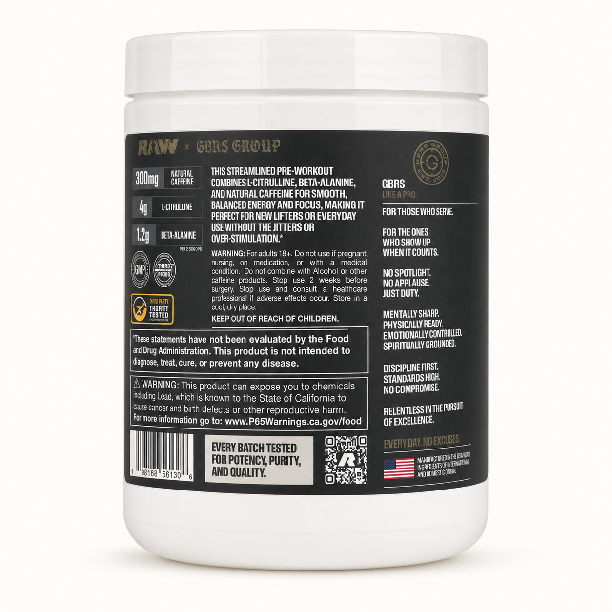 RAW x GBRS Essential Pre-Workout Hard to Kill Strawberry Lemonade Exp 06/2028