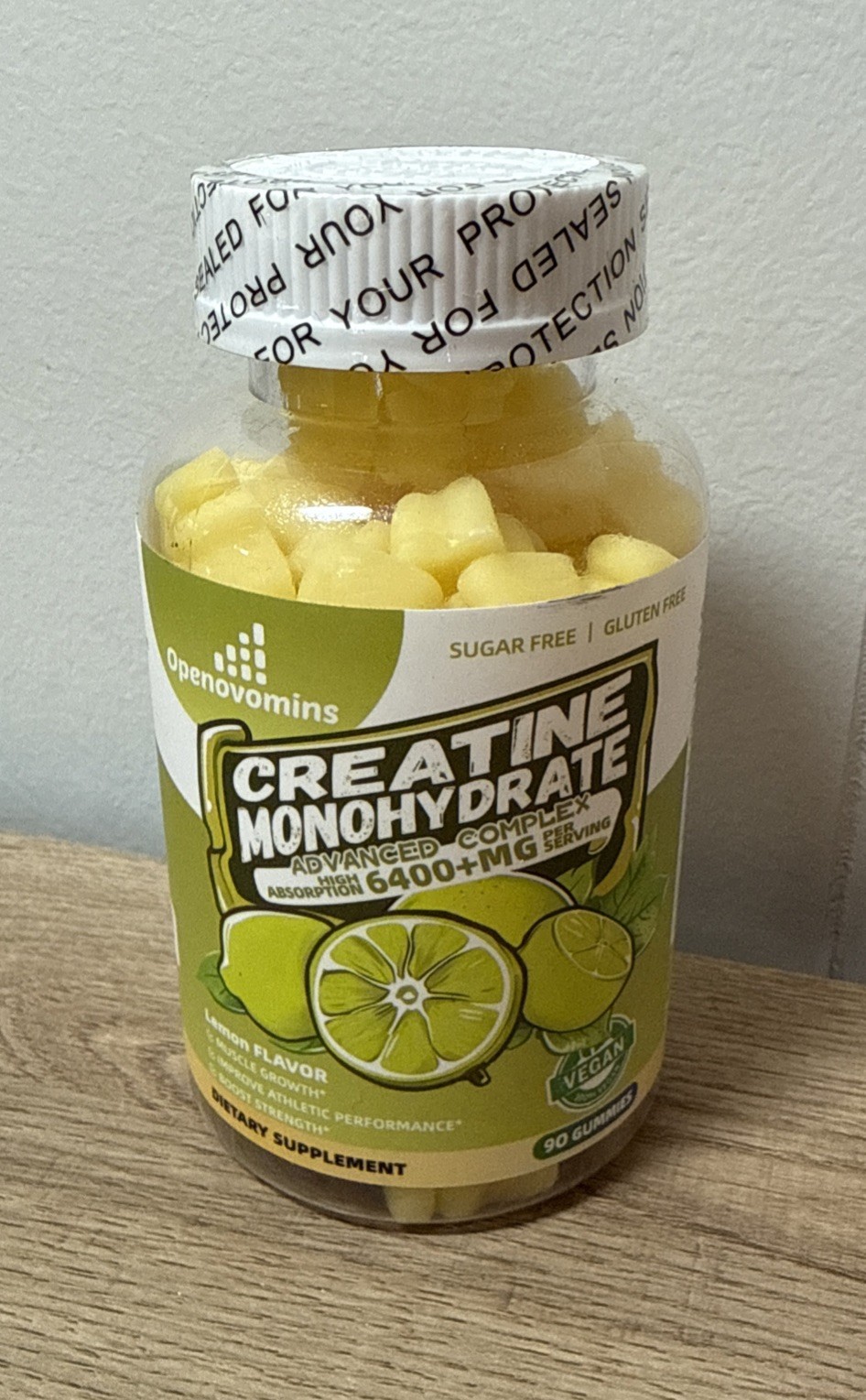 Creatine Lemon Gummies Creatine 90 Gummies Dietary Supplement New 11/26 R2