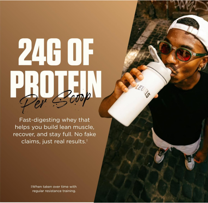 Levels Whey Protein Powder, Cappuccino, 5 lb, 24g Protein