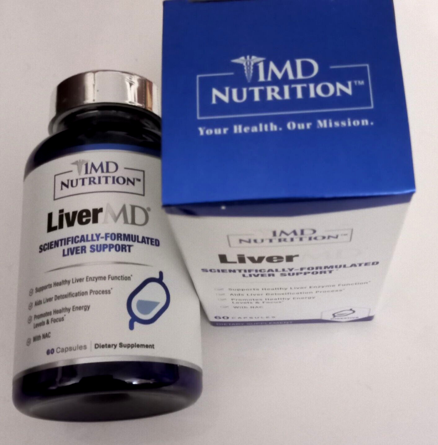 1MD LiverMD Liver Support Supplement Siliphos Milk Thistle Extract EXP 07/2026