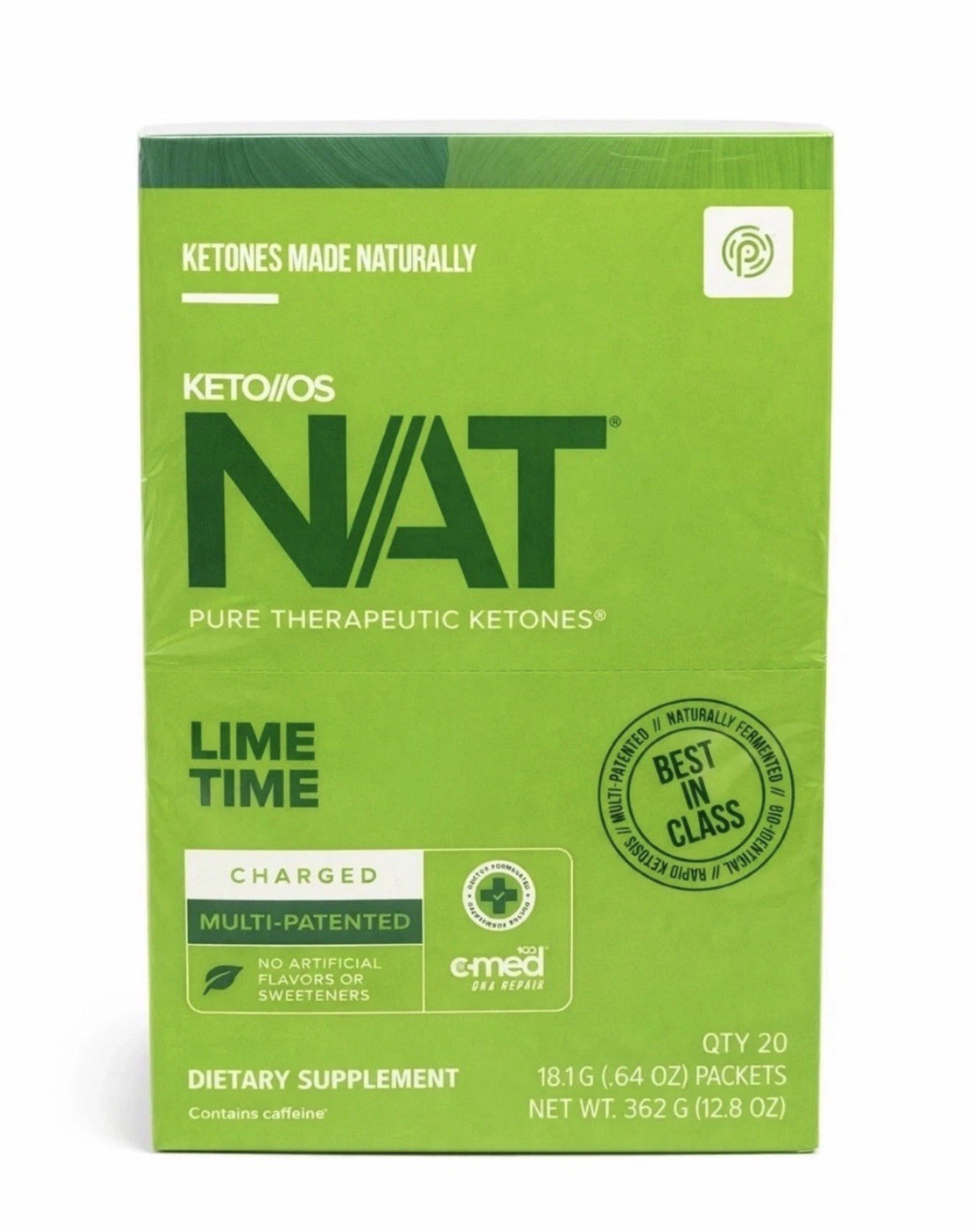 PRÜVIT Keto OS NAT LIME TIME CHARGED Keto 20 PACK Exp2027 FREE SHIPPING USA