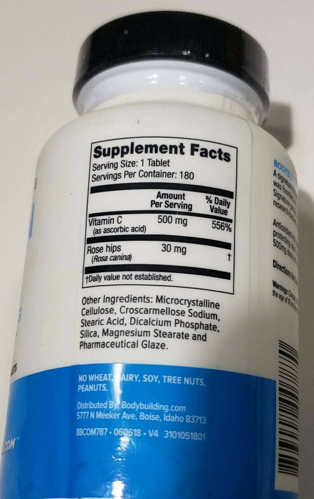 Bodybuilding.com – Vitamin C – 180 tablets / 180 servings – BEST BY 12/2026