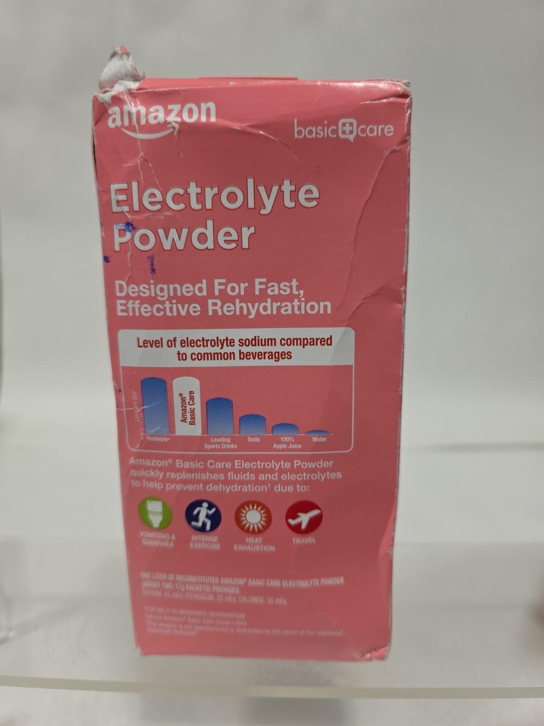Amazon Basic Electrolyte Powder Strawberry Lemonade 6 ct Compare o Pedialyte