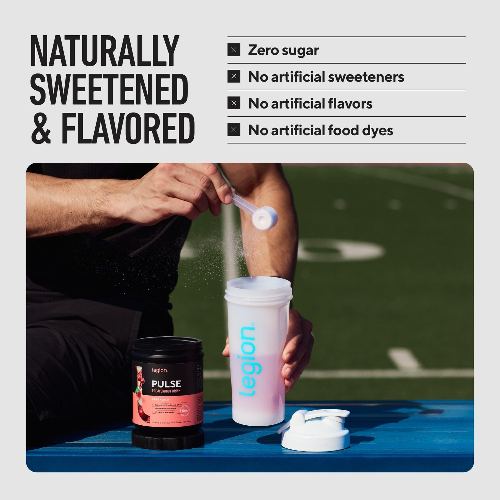LEGION Pulse Pre Workout Supplement – All Natural Nitric Oxide Preworkout Dri…