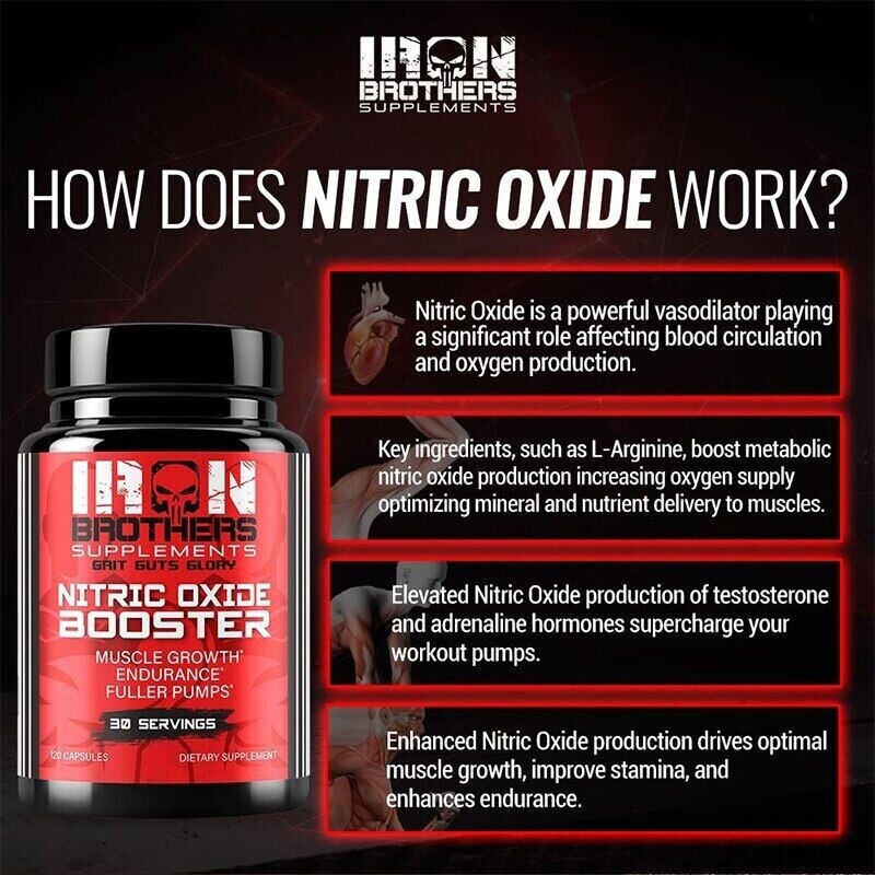 Nitric Oxide Booster Enhancement Supplements Enhanced Performance 30-120 Pills