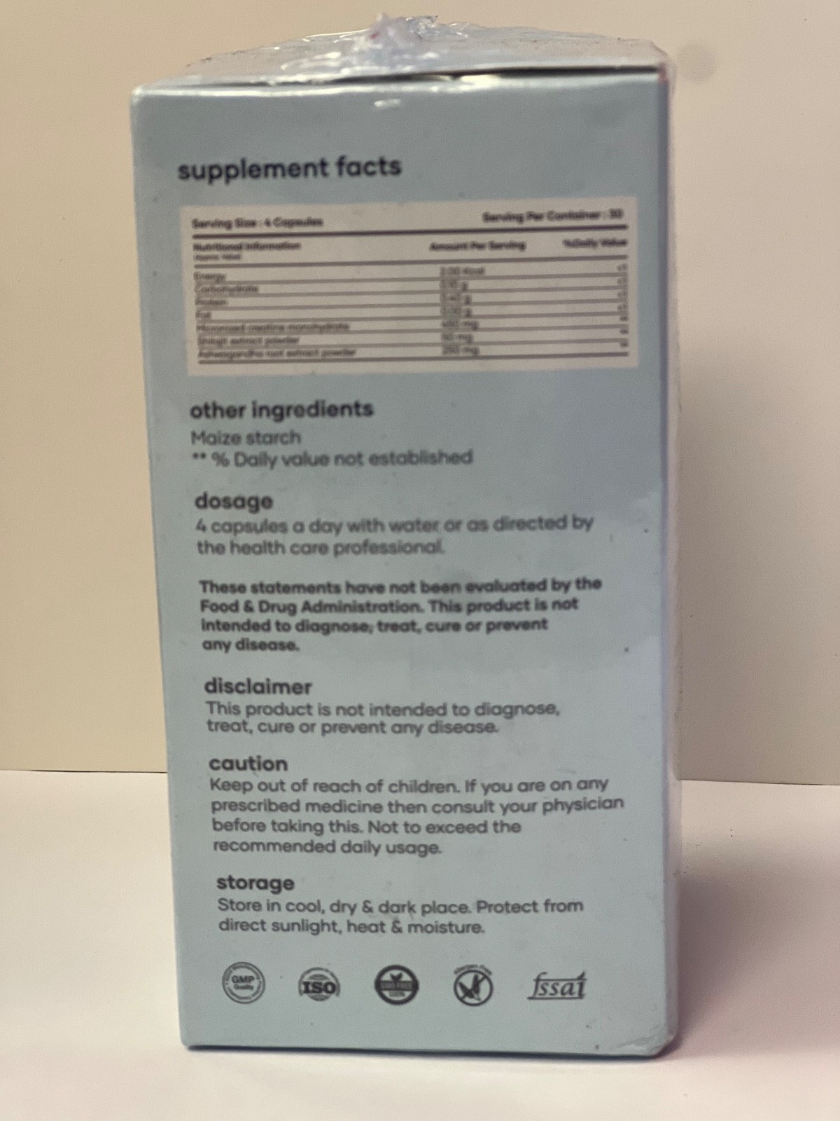 Mars Micronized Creatine Monohydrate 120 Caps -Exp 08/2028